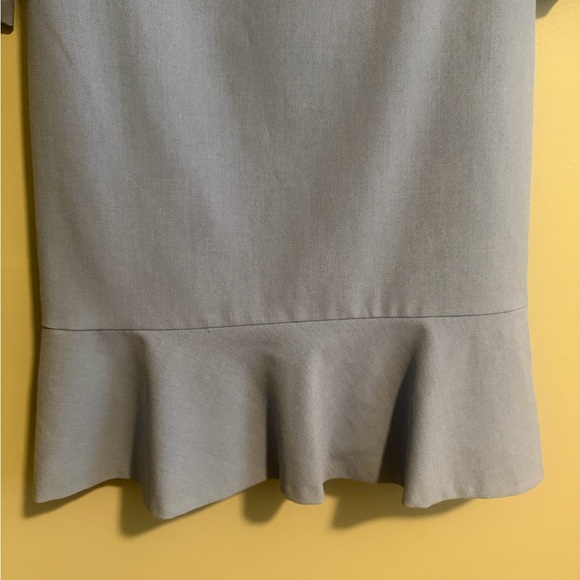 Banana Republic light blue 3/4 sleeve ruffled hem Fitted mini dress size 2 - Picture 2 of 13